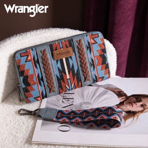 Wrangler Southwestern Art Print Wallet - Picture 4 of 6